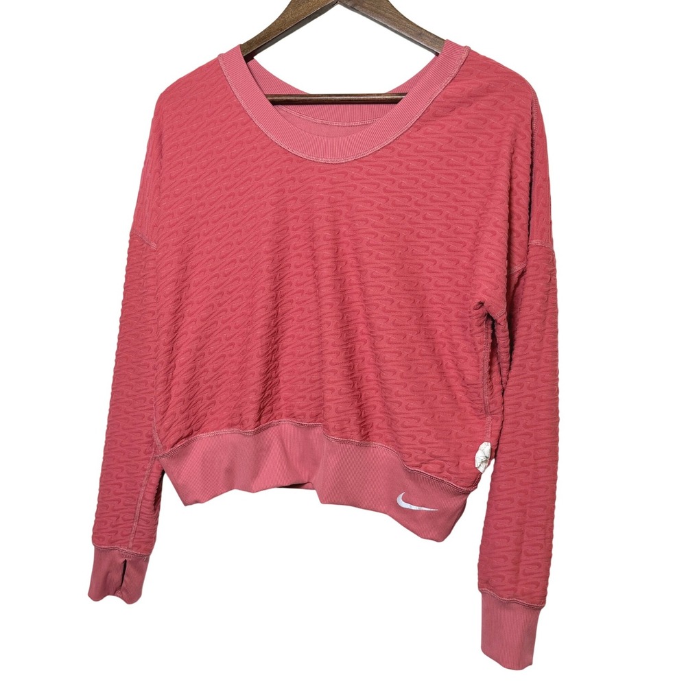 Womens Size M Nike Therma Fit Element Reversible Crewneck Sweater DD6496-622 - Picture 2 of 7